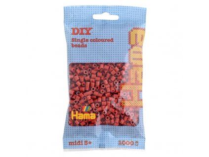 HAMA ZAŽEHLOVACÍ KORÁLKY MIDI STŘEDNĚ HNĚDÉ -1.000KS. H207-20