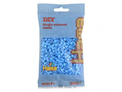 HAMA ZAŽEHLOVACÍ KORÁLKY MIDI PASTELOVĚ MODRÉ 1.000KS. H207-46