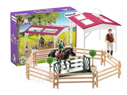 Schleich 42389 - Jezdecká škola s koňmi a jezdci HORSE CLUB