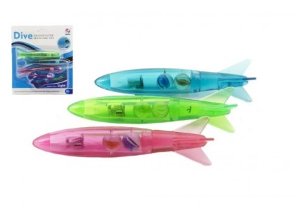 Torpédo pro potápění svítící 3ks plast 13cm na kartě