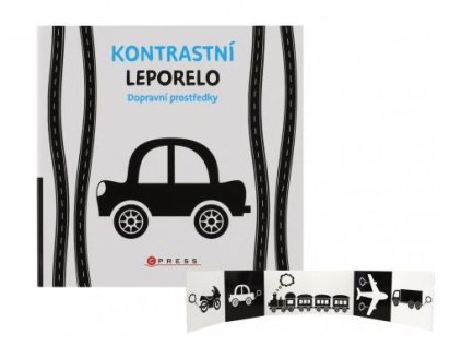Knížka Kontrastní leporelo Dopravní prostředky 15,5x15cm 0m+