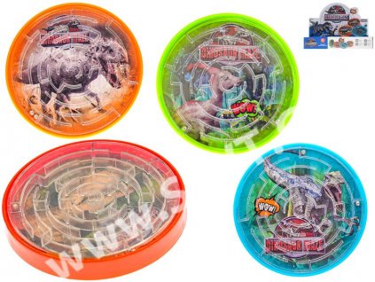 Bludiště 9 cm s motivy dinosaurů. mix