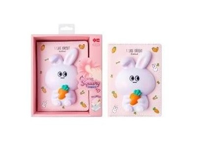 SQUISHY zápisník zajíček 128 stran