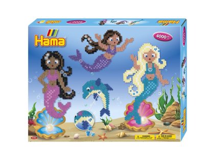 HAMA zažehlovací korálky MIDI - velká dárková sada - Mořské panny