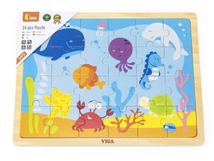 Dřevěné puzzle 24 dílků