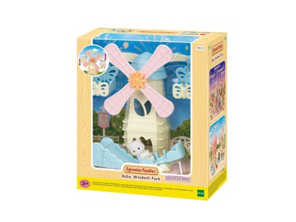 Sylvanian Families 5526 - Zábavný park s větrným mlýnem a kotětem