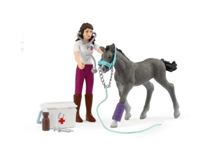Schleich 42752 -Péče o koně s trakénským hříbětem, hrací sada
