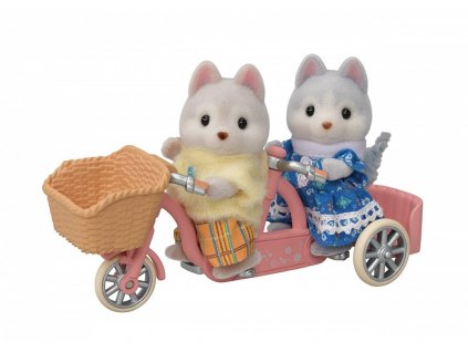 Sylvanian family 5637 Tandemové kolo pro Husky sourozence
