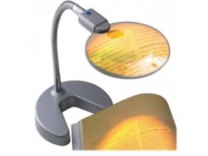 Lupa s osvětlením stojanová s rukojetí a ohebným krkem MG010