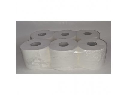 Toaletní papír jumbo - 2vrstvý,bílý,13,5 cm,6 rolí