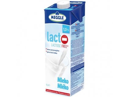 Trvanlivé bezlaktózové mléko Meggle, 1,5%, 1 l