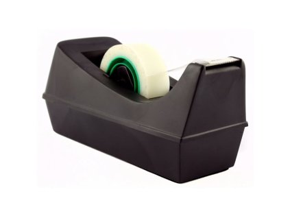 Stolní odvíječ lepicí pásky Q-Connect, malý,černý - světlý plast