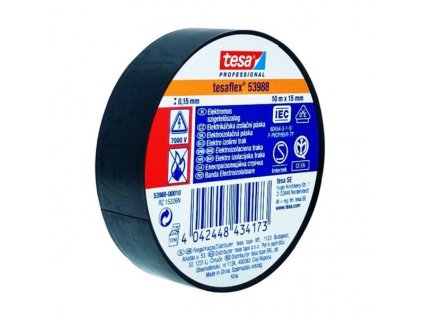 Izolační páska Tesa, PVC, černá, 15 mm x 10 m