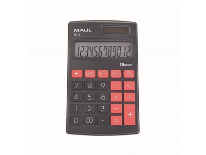 Kapesní kalkulačka MAUL M12 - 12 míst, černá