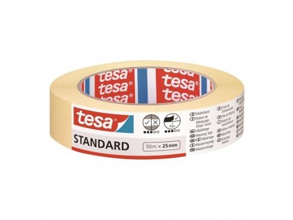 Krepová páska Tesa Standard, 25 mm x 50 m