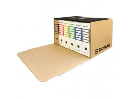Krabice na pořadače Donau - 55,5x36x31,5 cm - různé barvy