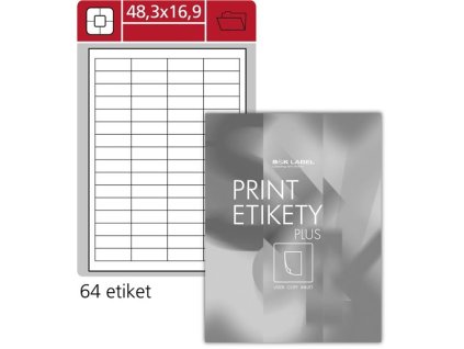 Univerzální etikety S&K Label-bílé, 48,3x16,9 mm,6400 ks