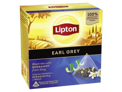 Černý čaj Lipton pyramidy 20 × 1.7 g Earl Grey