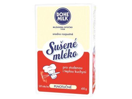 Sušené mléko Bohemilk plnotučné – 26%, 400 g