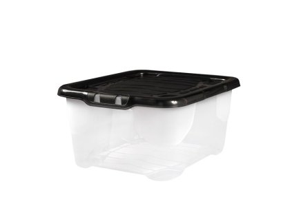 Plast.krabice CEP - transp.s černým víkem, 10 l