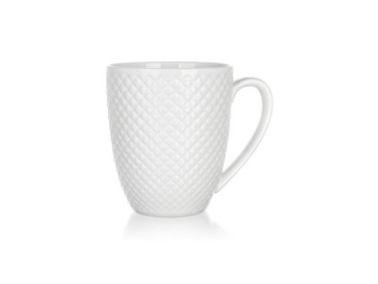 Hrnek Banquet Diamond Line - bílý, 410 ml