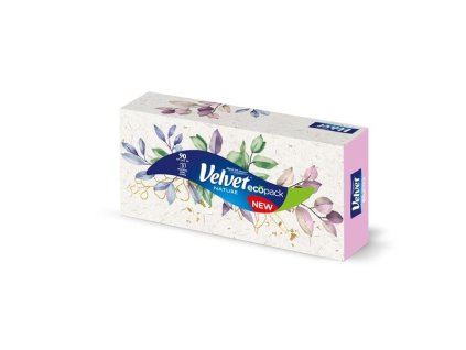 Papírové kapesníky 3vrstvé Velvet – extra jemné, 90 kusů