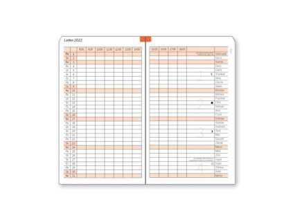 Formulář ADK, Měsíční diář - A6, 2025,13 listů