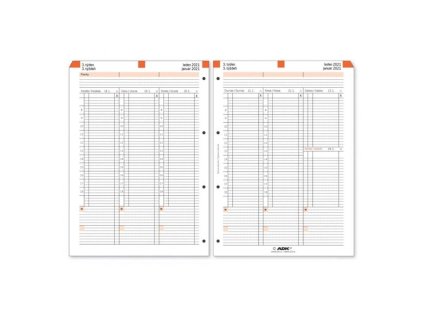 Formulář ADK Týdenní plán, A4, 53 listů