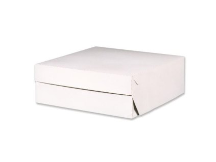 Dortové krabice - 28 x 28 x 10 cm, bílé, 50 ks