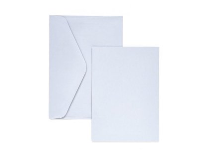 Sada obálek/kartič.Smooth - C6, bílá, sada 5+5 ks