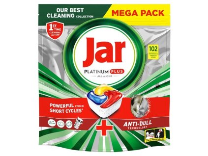 Tablety do myčky Jar Platinum Plus All in 1 – Lemon, 102 kusy