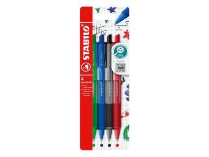Kuličkové pero STABILO colorful, sada 4 barev