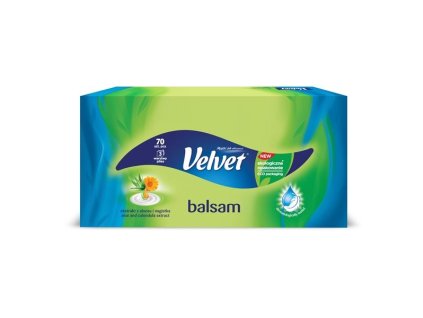 Papírové kapesníky 3vrstvé Velvet Balsam – extra jemné, 70 kusů