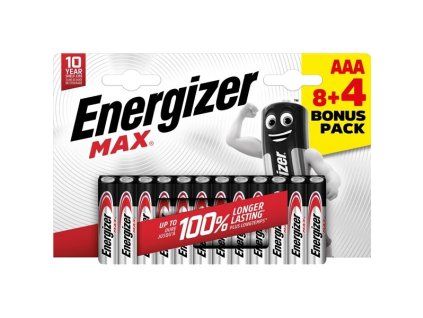 Alk.baterie Energizer Max - LR03, typ AAA, 8+4 ks