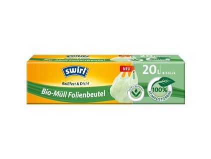 Pytle na odpad Swirl BIO - s uchy, 20 l, 6 ks