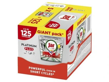 Tablety do myčky Jar Platinum Plus citron-5 × 25 kusů