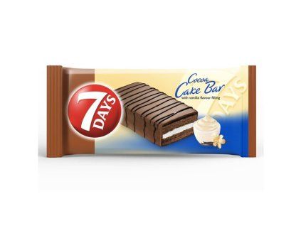 Pečivo 7 Days Cocoa Cake Bar – vanilková náplň, 32 g