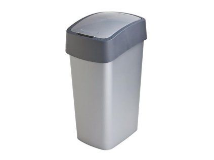 Odpadkový koš Curver Flipbin plastový – 45 l, šedý