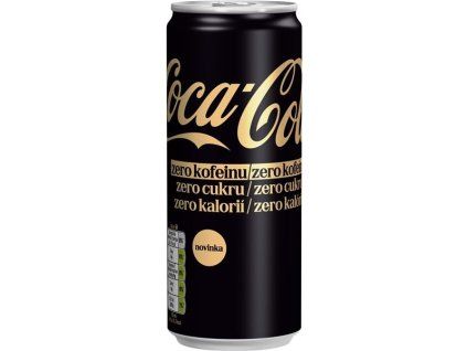 Coca‑Cola Zero – bez cukru a kofeinu, plech, 24 × 0.33 l