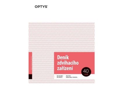 Deník zdvihacího zařízení – A4, 40 listů