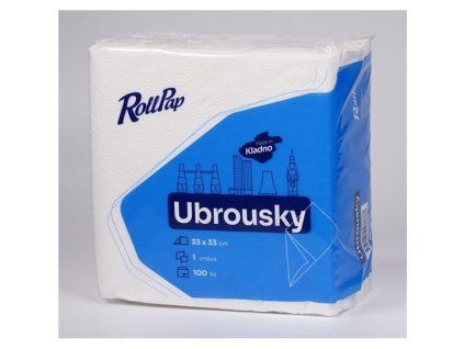 Papírové ubrousky RollPap – 33 × 33 cm, 100 kusů