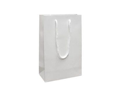 Dárková taška A5 – 16 × 25 × 8 cm, bílá