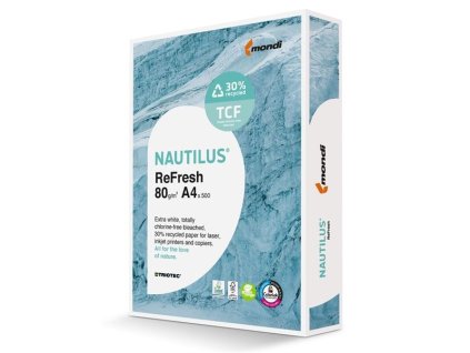 Kancelářský papír A4 Nautilus ReFresh – 80 g/m², 500 listů