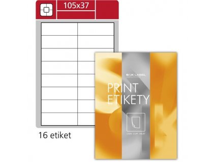 64362 1 snimat etikety s k label bile 105 x 37 mm 1600 ks