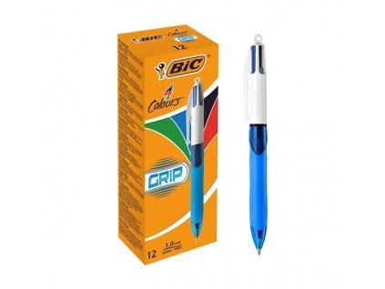 64905 kulickove pero bic grip medium ctyrbarevne modre