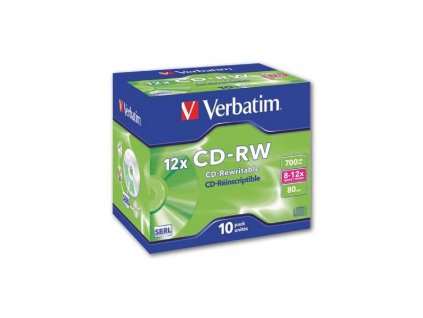 65241 cd rw verbatim 4x 12x standard box 10 ks
