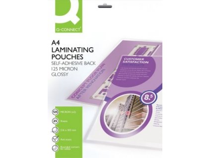 laminating pouches A4, self adhesive backside q connect