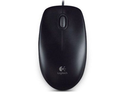 Myš Logitech B100, optická, černá – počítačová myš pro firmy
