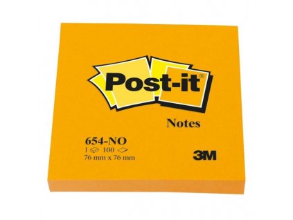 68112 3m post it samolep blocek 654 dynove oranzovy