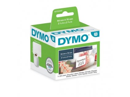 68220 papirove stitky dymo lw 70 x 54 mm bile 320 ks